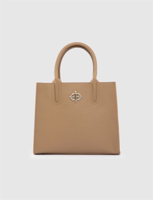 Sedef Wonju Kadın El Çantası Açık Taba Hakiki Floter Deri 