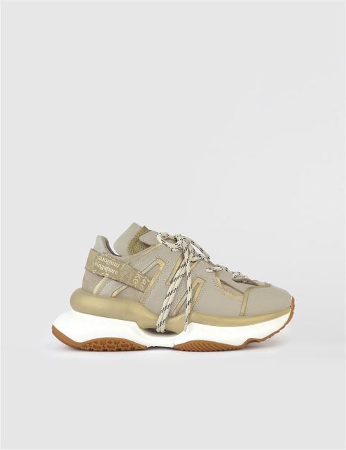 Beyaz Kadın Bej Spor Ayakkabı